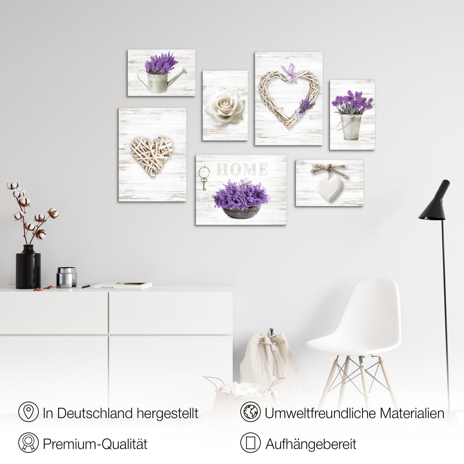 Moderne Wandbilder Set Winter Hirsch kaufen - Hochwertige Dekoration für  Ihre Wohnung – Bilder Sets